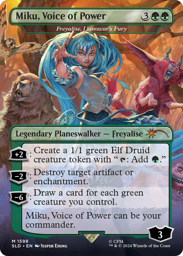 Miku, Voice of Power - Freyalise, Llanowar's Fury [Secret Lair Drop Series] | Fandemonia Ltd