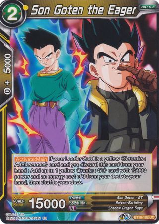 Son Goten the Eager (BT10-102) [Rise of the Unison Warrior 2nd Edition] | Fandemonia Ltd