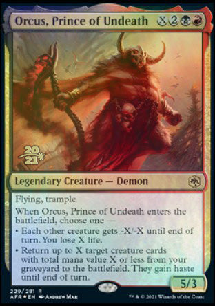 Orcus, Prince of Undeath [Dungeons & Dragons: Adventures in the Forgotten Realms Prerelease Promos] | Fandemonia Ltd