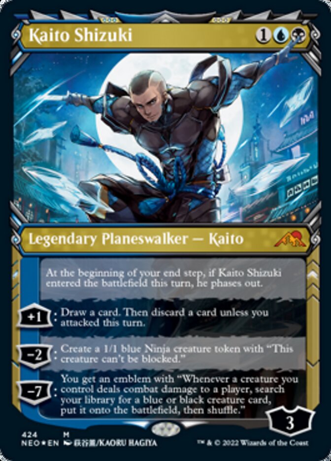 Kaito Shizuki (Showcase) (Foil Etched) [Kamigawa: Neon Dynasty] | Fandemonia Ltd