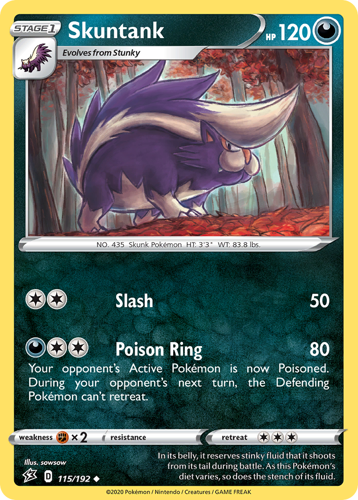 Skuntank (115/192) [Sword & Shield: Rebel Clash] | Fandemonia Ltd