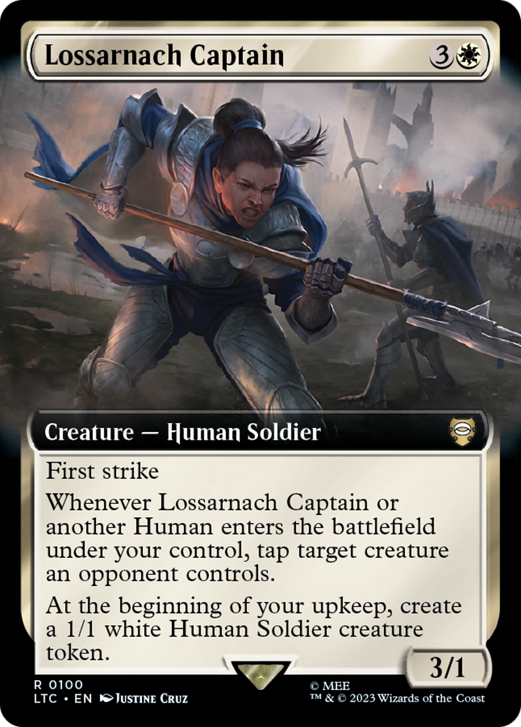 Lossarnach Captain (Extended Art) [The Lord of the Rings: Tales of Middle-Earth Commander] | Fandemonia Ltd