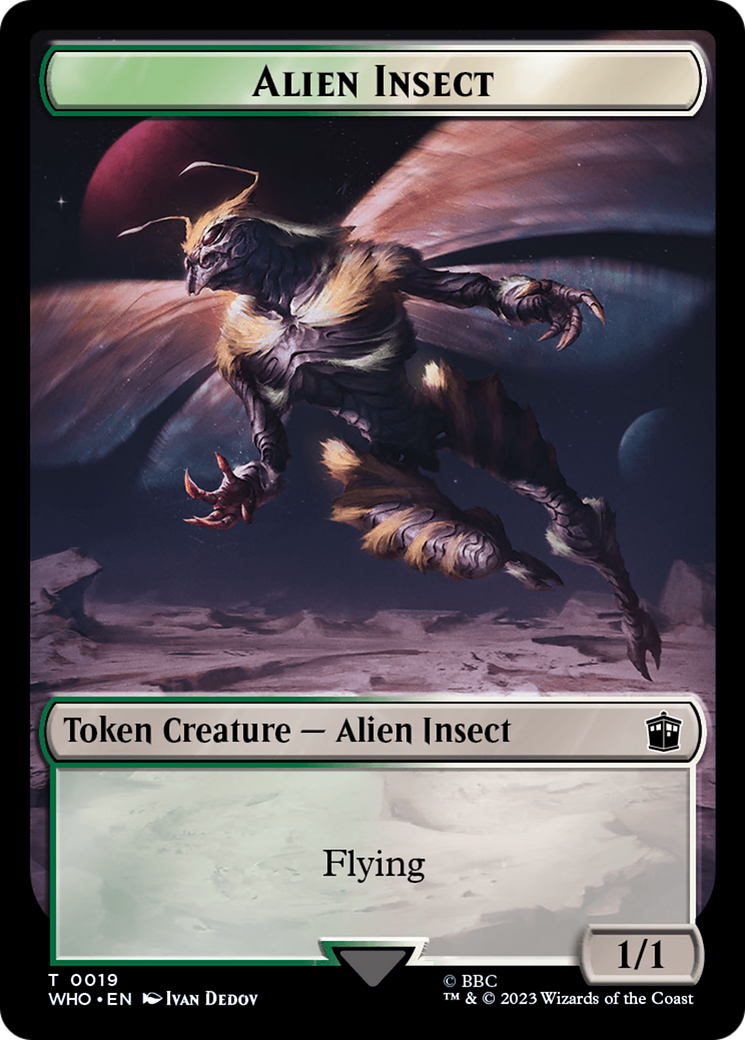 Fish // Alien Insect Double-Sided Token [Doctor Who Tokens] | Fandemonia Ltd