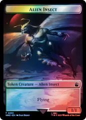 Alien // Alien Insect Double-Sided Token (Surge Foil) [Doctor Who Tokens] | Fandemonia Ltd