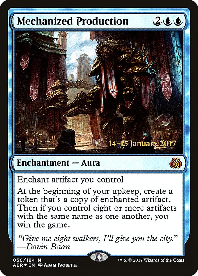 Mechanized Production [Aether Revolt Prerelease Promos] | Fandemonia Ltd