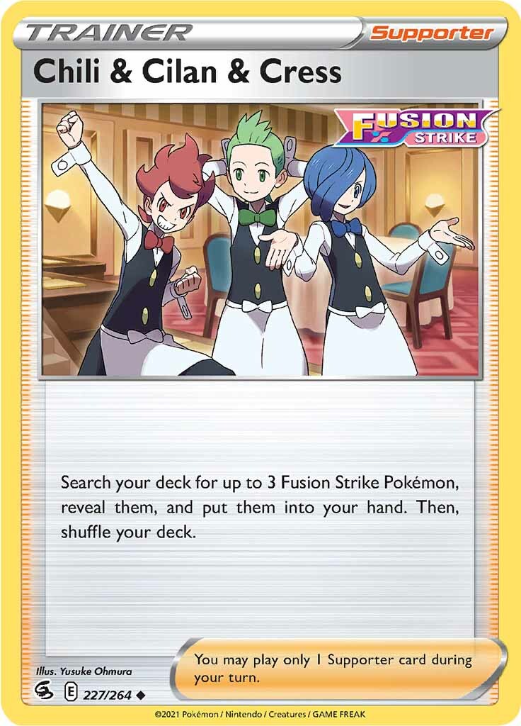 Chili & Cilan & Cress (227/264) [Sword & Shield: Fusion Strike] | Fandemonia Ltd