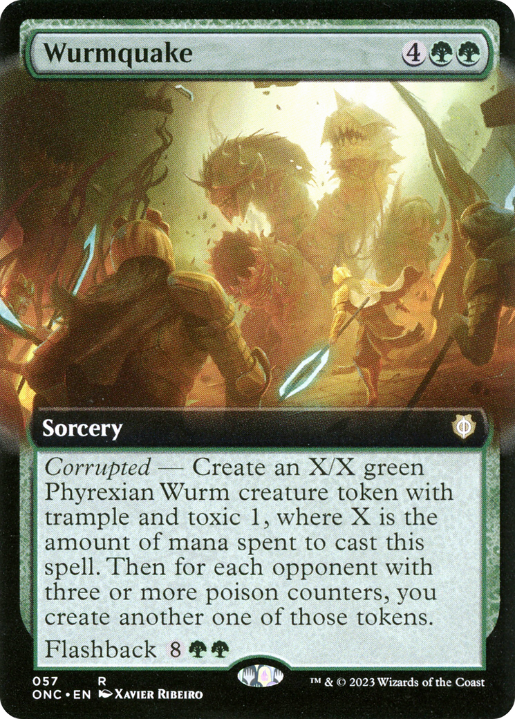 Wurmquake (Extended Art) [Phyrexia: All Will Be One Commander] | Fandemonia Ltd