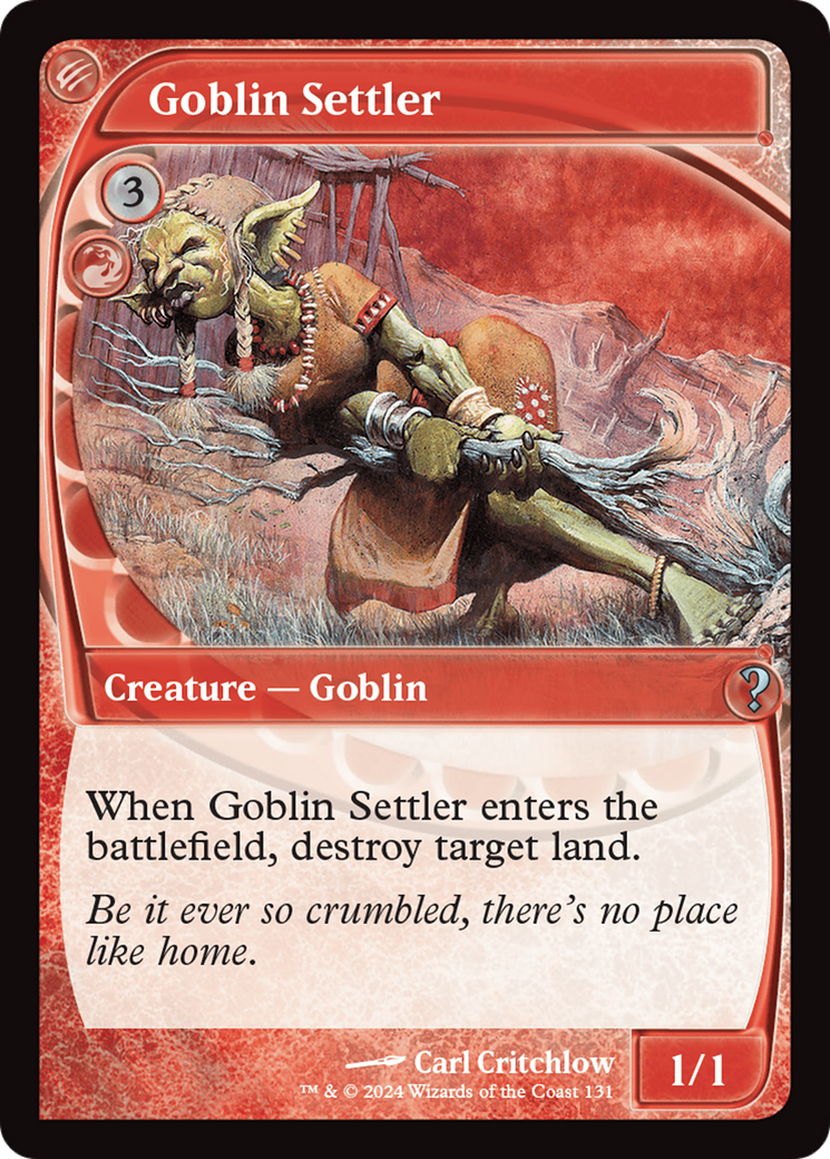 Goblin Settler (Future Sight) [Mystery Booster 2] | Fandemonia Ltd