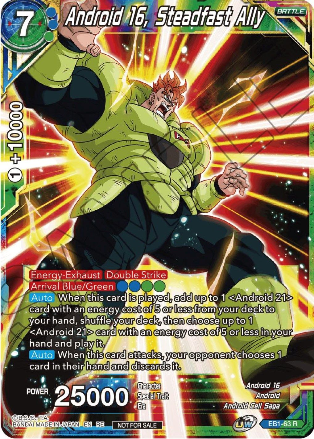 Android 16, Steadfast Ally (Championship Selection Pack 2023 Vol.1) (EB1-63) [Tournament Promotion Cards] | Fandemonia Ltd