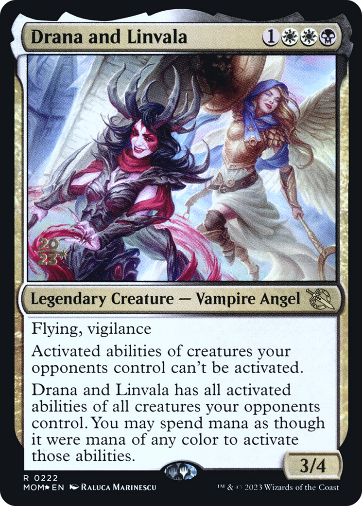 Drana and Linvala [March of the Machine Prerelease Promos] | Fandemonia Ltd