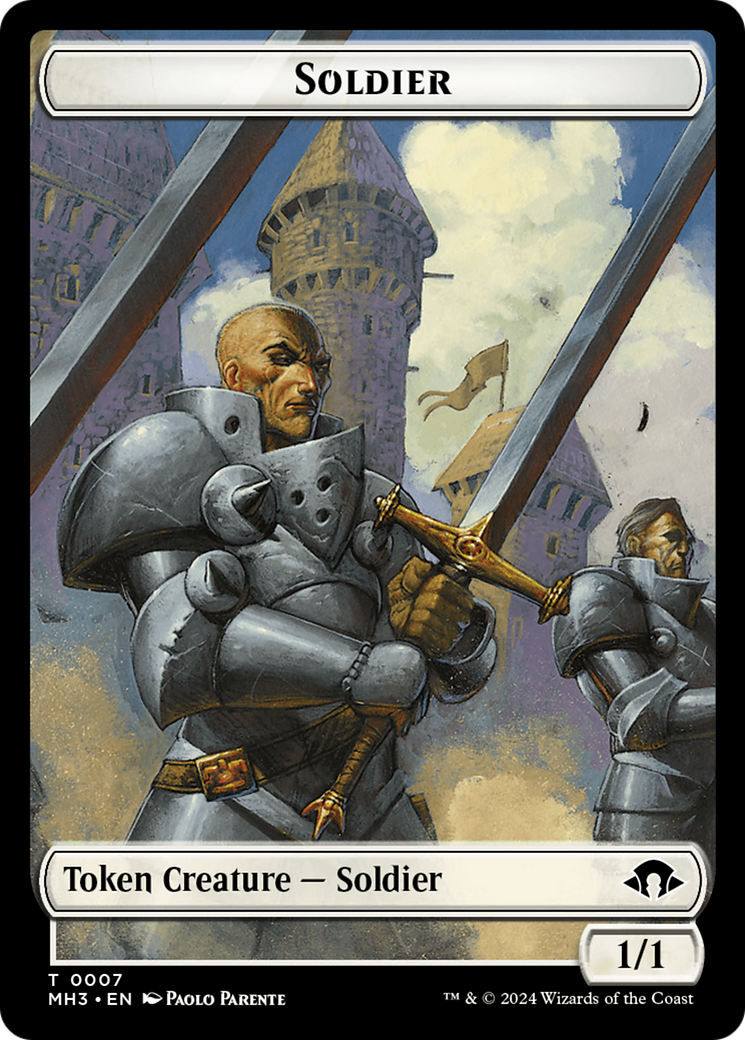 Phyrexian Germ // Soldier Double-Sided Token [Modern Horizons 3 Tokens] | Fandemonia Ltd