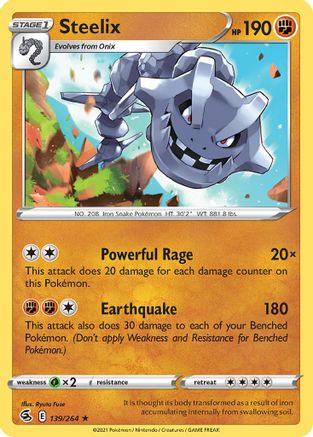 Steelix (139/264) (Theme Deck Exclusive) [Sword & Shield: Fusion Strike] | Fandemonia Ltd