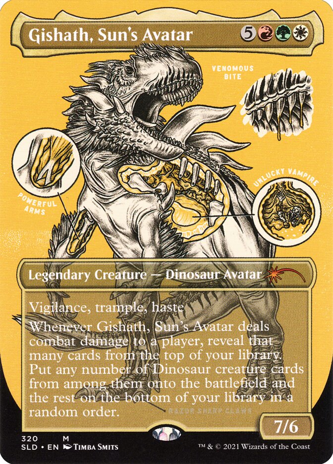 Gishath, Sun's Avatar (Borderless Foil Etched) [Secret Lair Drop Series] | Fandemonia Ltd