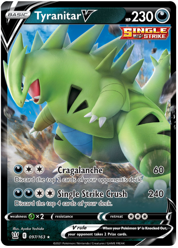 Tyranitar V (097/163) [Sword & Shield: Battle Styles] | Fandemonia Ltd