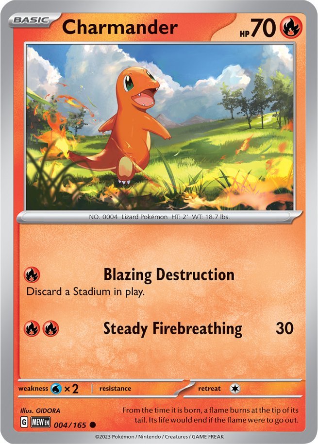 Charmander (004/165) [Scarlet & Violet: 151] | Fandemonia Ltd