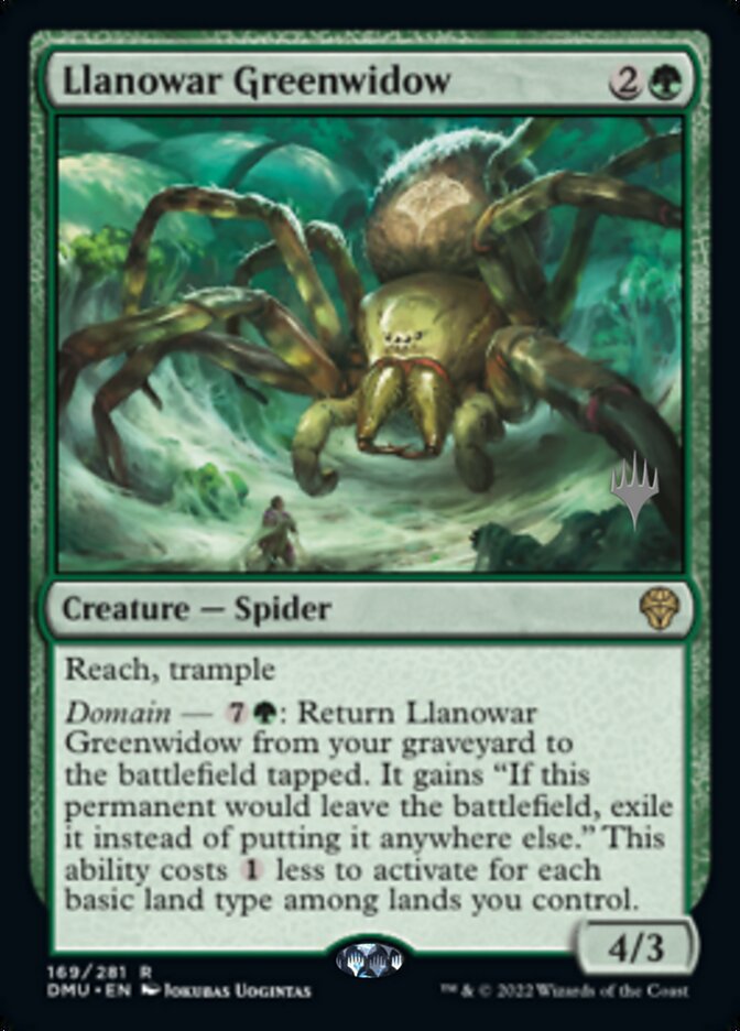 Llanowar Greenwidow (Promo Pack) [Dominaria United Promos] | Fandemonia Ltd