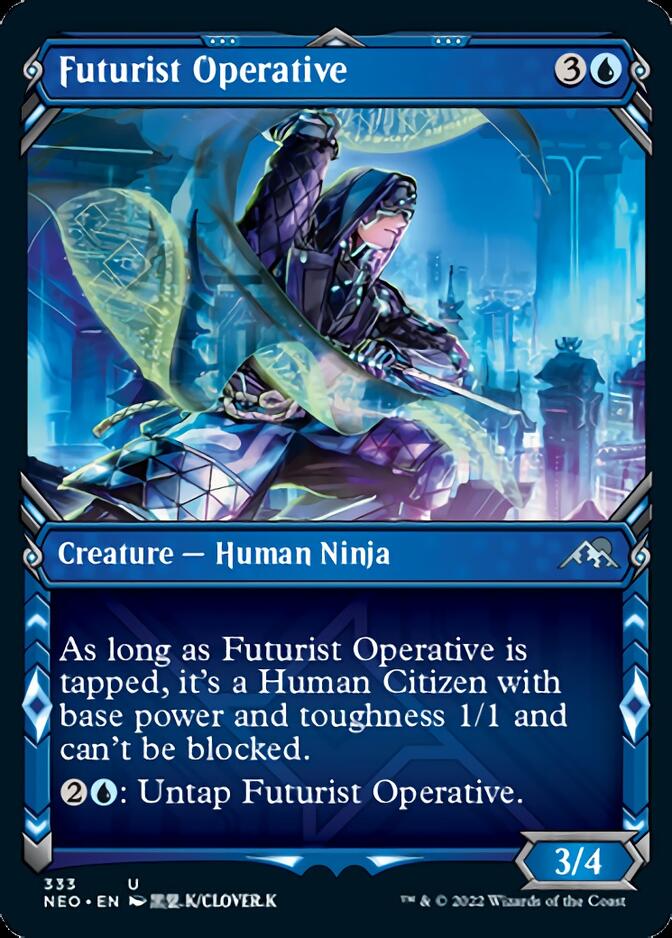 Futurist Operative (Showcase Ninja) [Kamigawa: Neon Dynasty] | Fandemonia Ltd