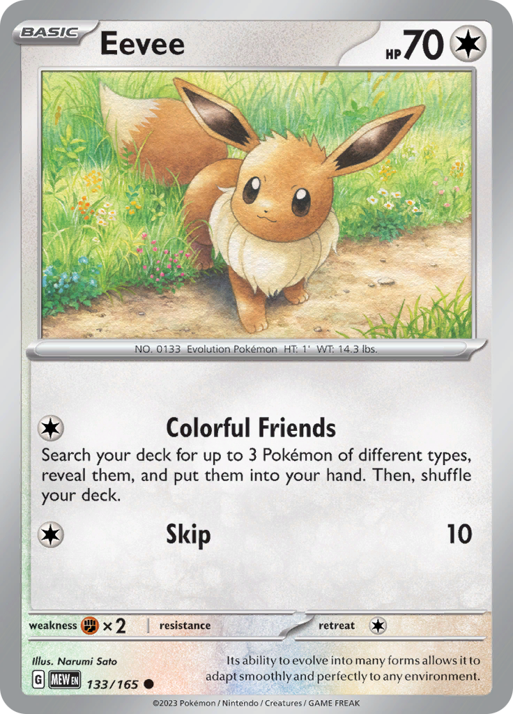 Eevee (133/165) [Scarlet & Violet 151] | Fandemonia Ltd