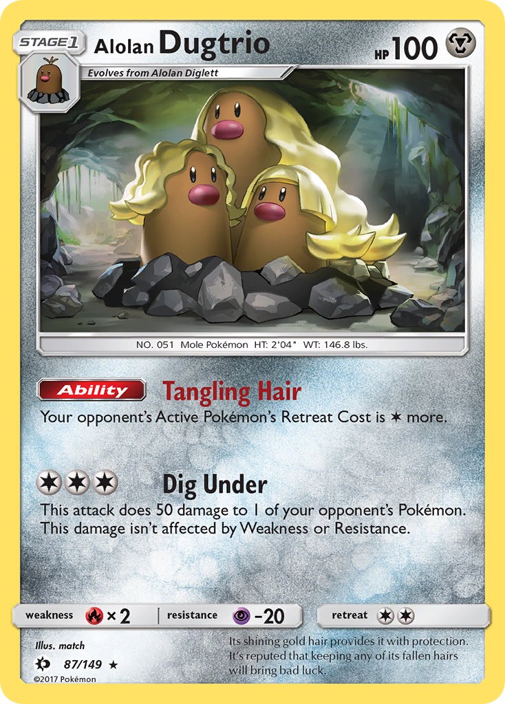 Alolan Dugtrio (87/149) (Cosmos Holo) (Blister Exclusive) [Sun & Moon: Base Set] | Fandemonia Ltd