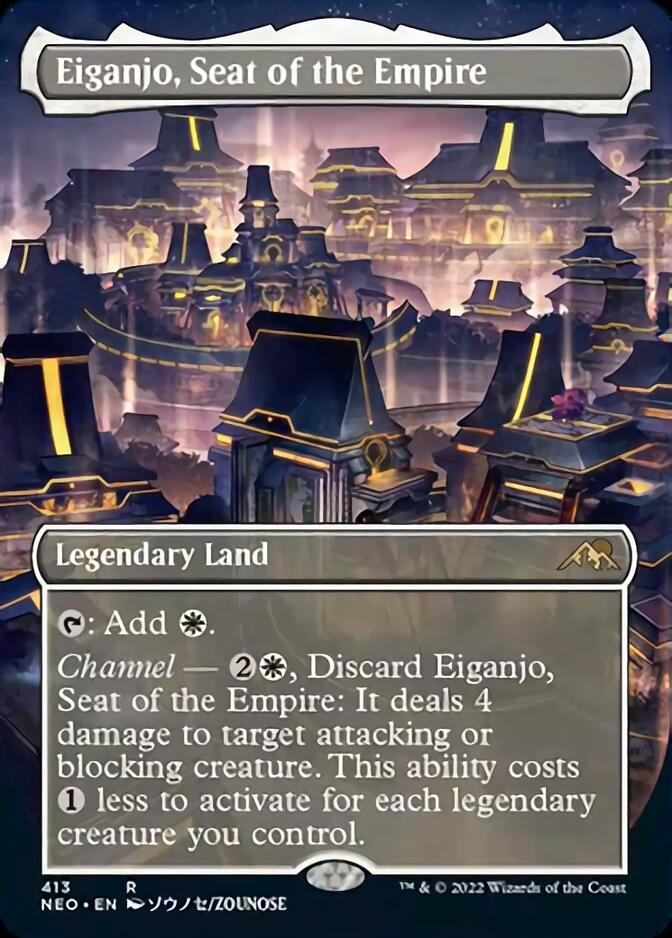 Eiganjo, Seat of the Empire (Borderless Alternate Art) [Kamigawa: Neon Dynasty] | Fandemonia Ltd