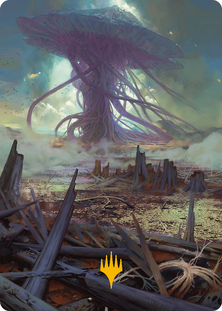 Swamp Art Card (Gold-Stamped Planeswalker Symbol) [Modern Horizons 3 Art Series] | Fandemonia Ltd