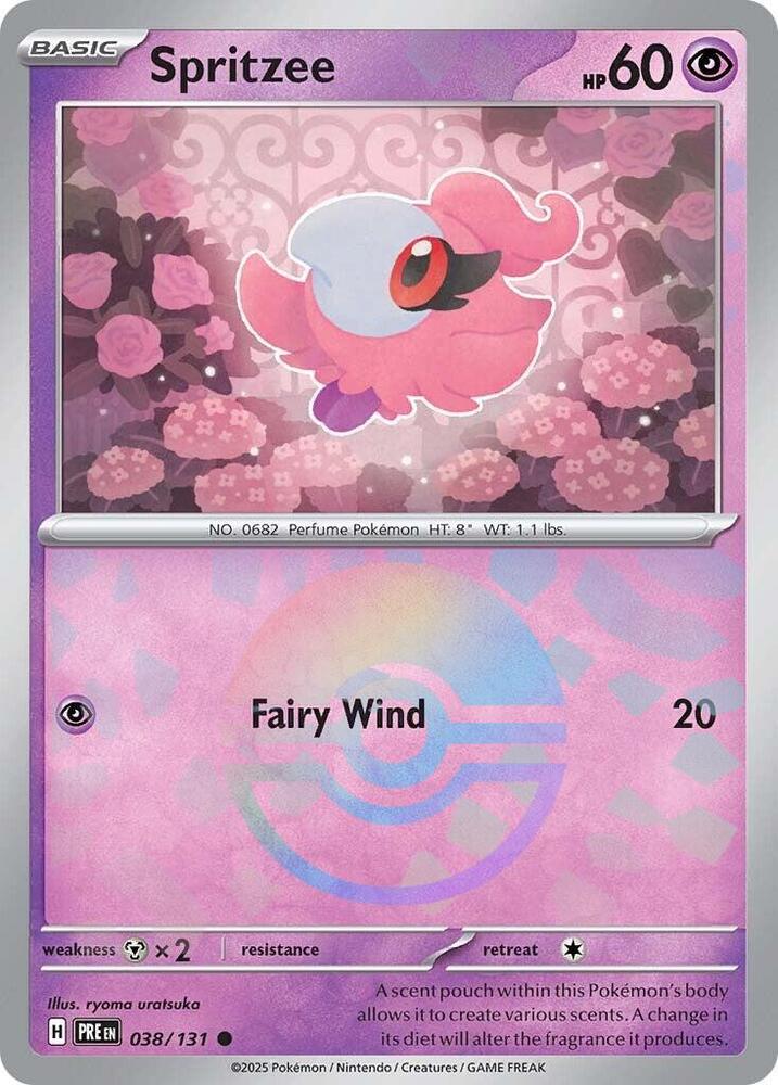 Spritzee (038/131) (Poke Ball Pattern) [Scarlet & Violet: Prismatic Evolutions] | Fandemonia Ltd