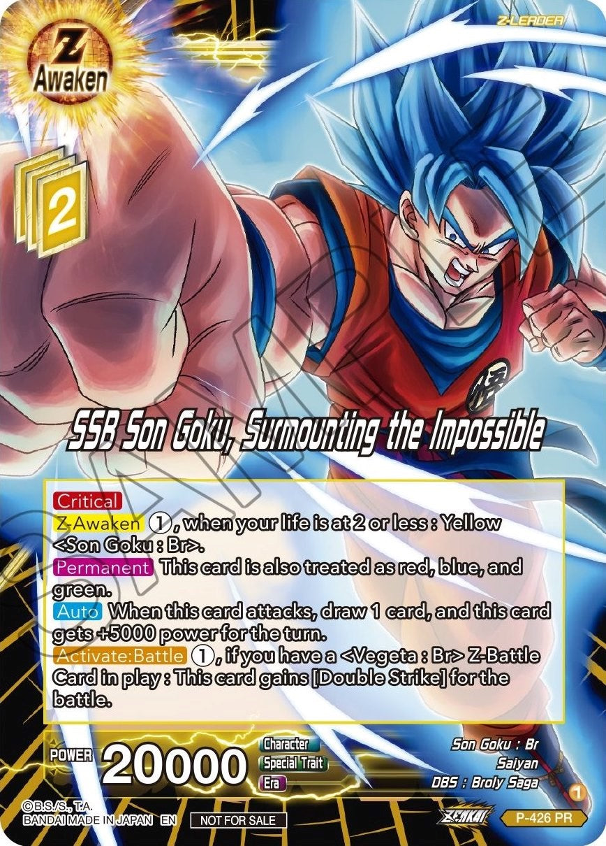 SSB Son Goku, Surmounting the Impossible (P-426) [Promotion Cards] | Fandemonia Ltd