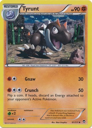 Tyrunt (61/111) (Cosmos Holo) [XY: Furious Fists] | Fandemonia Ltd