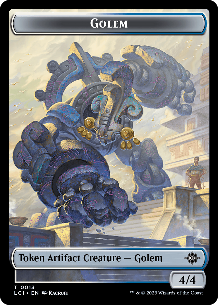 Golem Token [The Lost Caverns of Ixalan Tokens] | Fandemonia Ltd