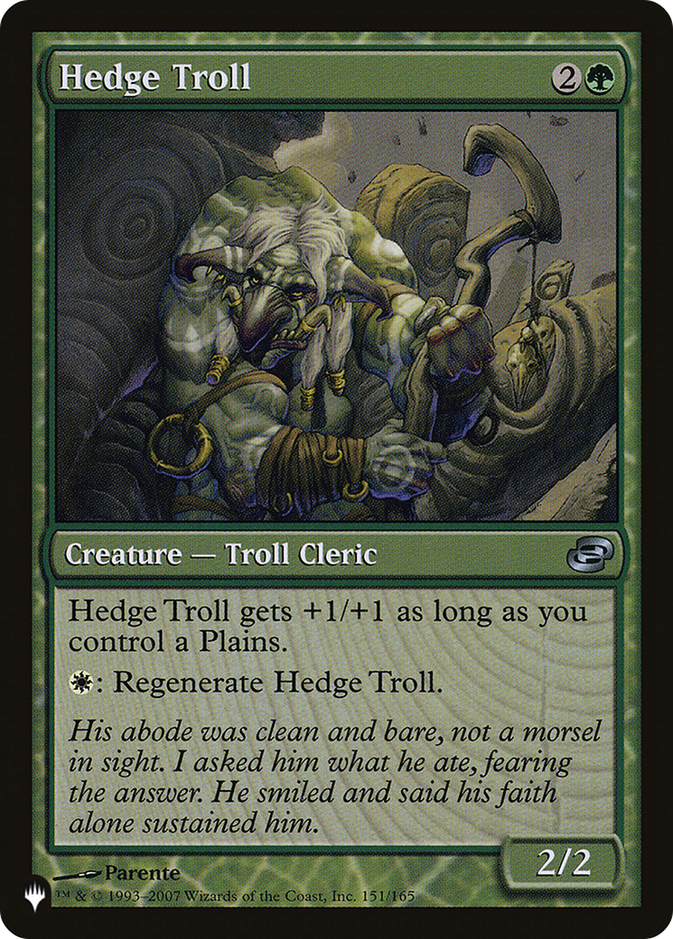 Hedge Troll [The List Reprints] | Fandemonia Ltd