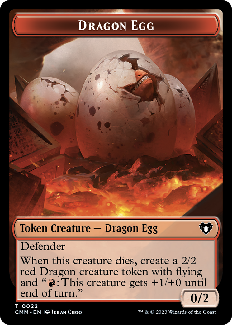 Dragon Egg Token [Commander Masters Tokens] | Fandemonia Ltd