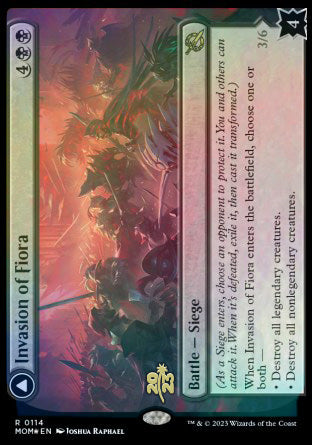 Invasion of Fiora // Marchesa, Resolute Monarch [March of the Machine Prerelease Promos] | Fandemonia Ltd