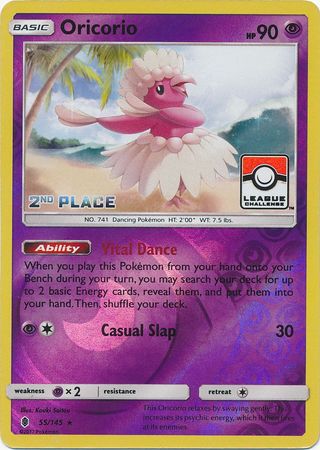 Oricorio (55/145) (League Promo 2nd Place) [Sun & Moon: Guardians Rising] | Fandemonia Ltd