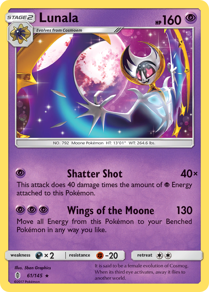 Lunala (61/145) [Sun & Moon: Guardians Rising] | Fandemonia Ltd