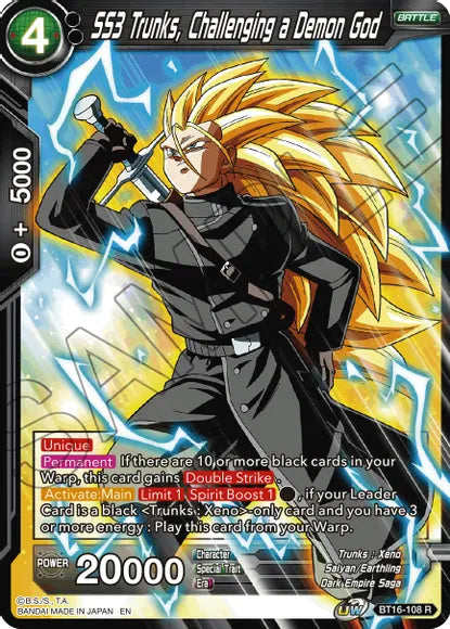 SS3 Trunks, Challenging a Demon God (BT16-108) [Realm of the Gods] | Fandemonia Ltd