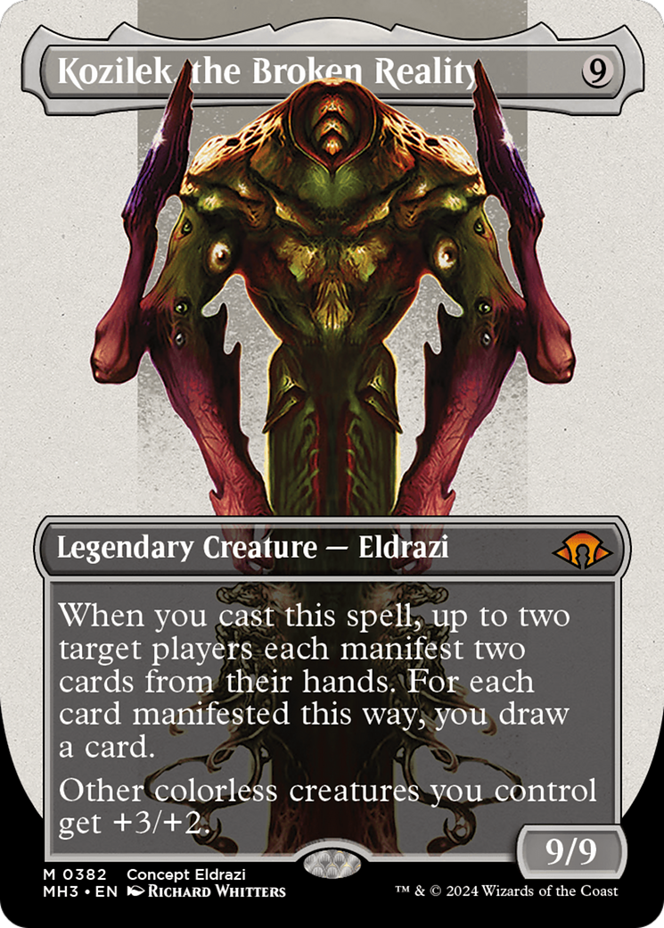 Kozilek, the Broken Reality (Borderless) (Serialized) [Modern Horizons 3] | Fandemonia Ltd