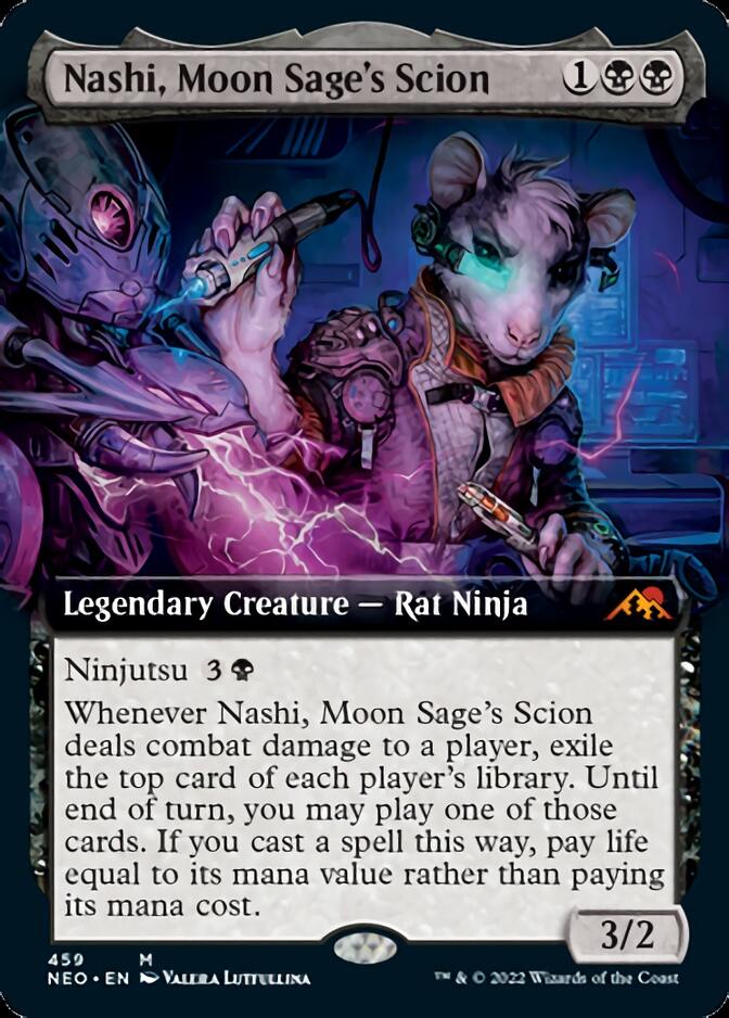 Nashi, Moon Sage's Scion (Extended Art) [Kamigawa: Neon Dynasty] | Fandemonia Ltd