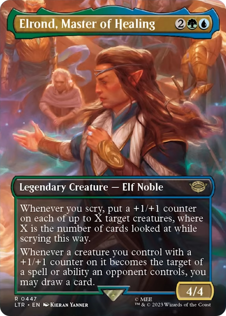 Elrond, Master of Healing (Borderless Alternate Art) [The Lord of the Rings: Tales of Middle-Earth] | Fandemonia Ltd