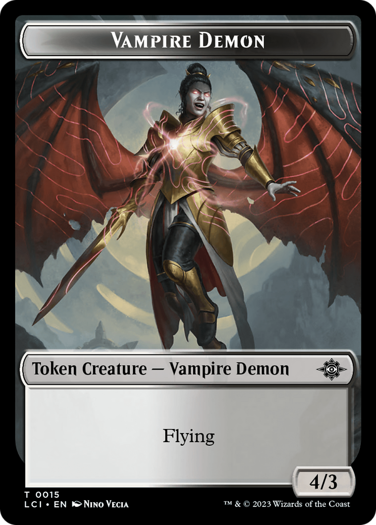 Vampire Demon Token [The Lost Caverns of Ixalan Tokens] | Fandemonia Ltd