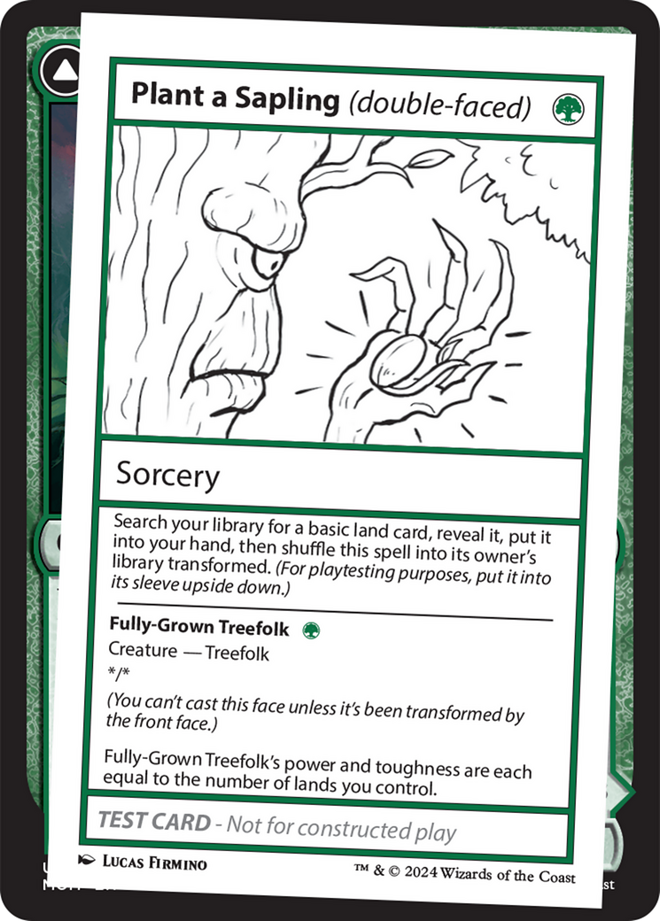 Plant a Sapling (double-faced) [Mystery Booster 2 Playtest Cards] | Fandemonia Ltd