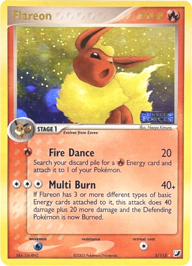 Flareon (5/115) (Stamped) [EX: Unseen Forces] | Fandemonia Ltd