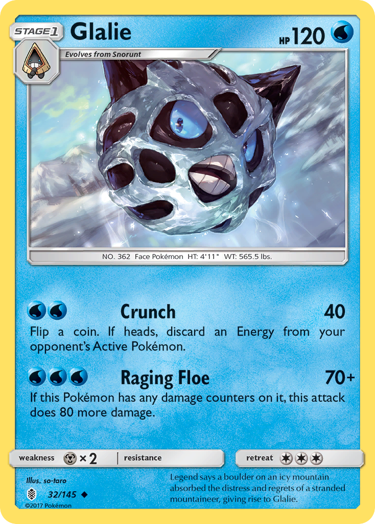 Glalie (32/145) [Sun & Moon: Guardians Rising] | Fandemonia Ltd