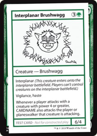 Interplanar Brushwagg (2021 Edition) [Mystery Booster Playtest Cards] | Fandemonia Ltd