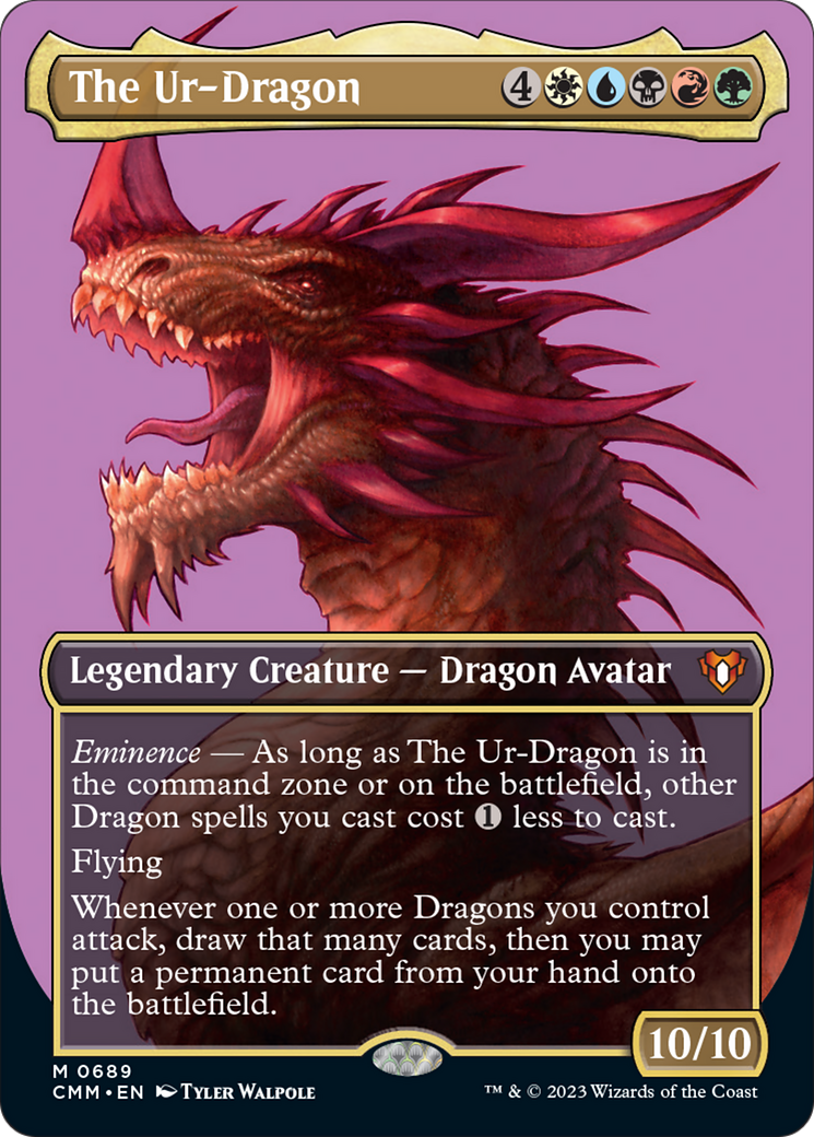 The Ur-Dragon (Borderless Profile) [Commander Masters] | Fandemonia Ltd