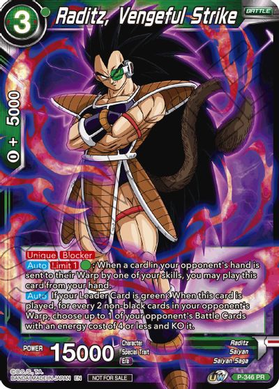 Raditz, Vengeful Strike (P-346) [Tournament Promotion Cards] | Fandemonia Ltd