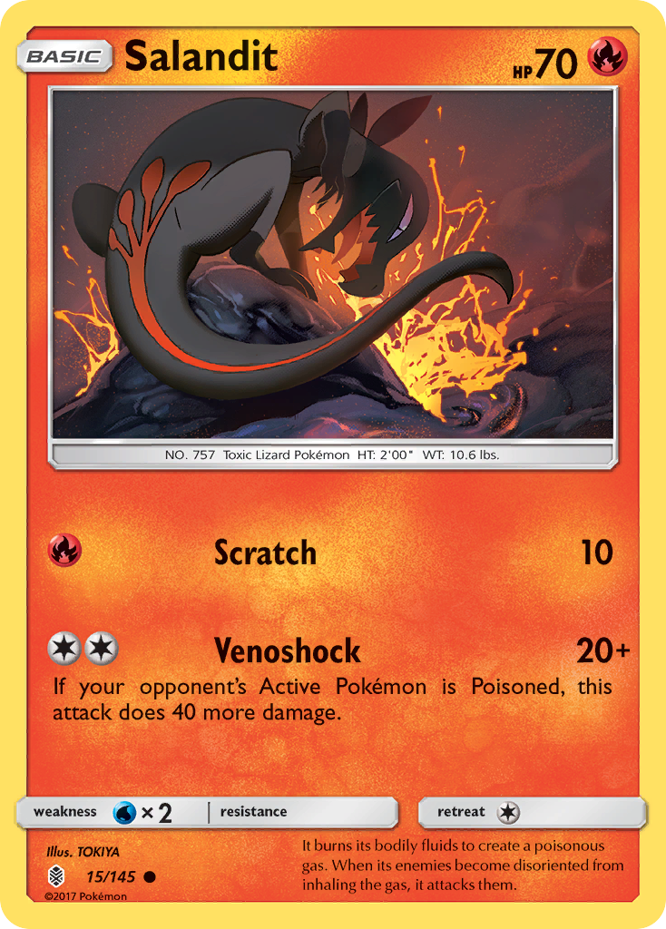 Salandit (15/145) [Sun & Moon: Guardians Rising] | Fandemonia Ltd