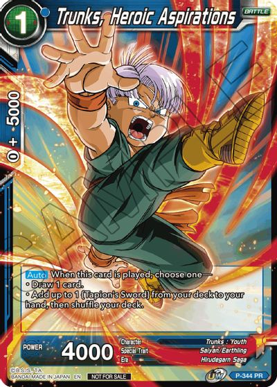 Trunks, Heroic Aspirations (P-344) [Tournament Promotion Cards] | Fandemonia Ltd