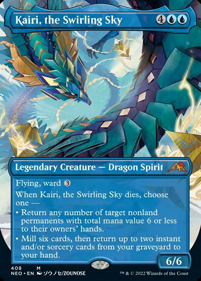 Kairi, the Swirling Sky (Borderless Alternate Art) [Kamigawa: Neon Dynasty] | Fandemonia Ltd