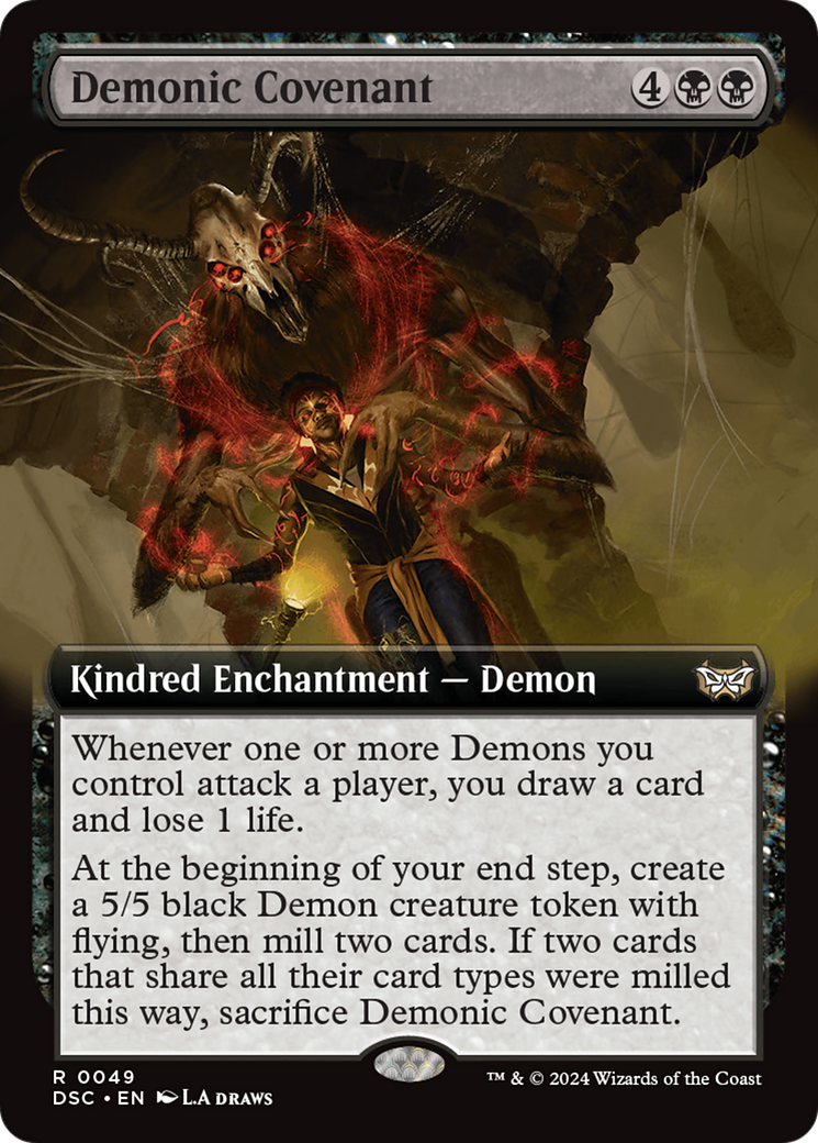 Demonic Covenant (Extended Art) [Duskmourn: House of Horror Commander] | Fandemonia Ltd