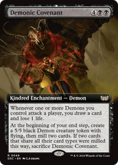 Demonic Covenant (Extended Art) [Duskmourn: House of Horror Commander] | Fandemonia Ltd